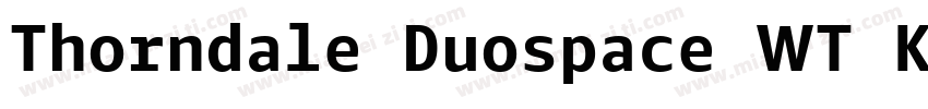 Thorndale Duospace WT K字体转换